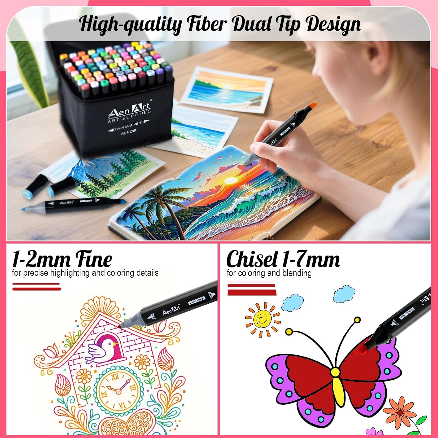 Aen Art 80-Piece Alcohol Markers - Hình 6