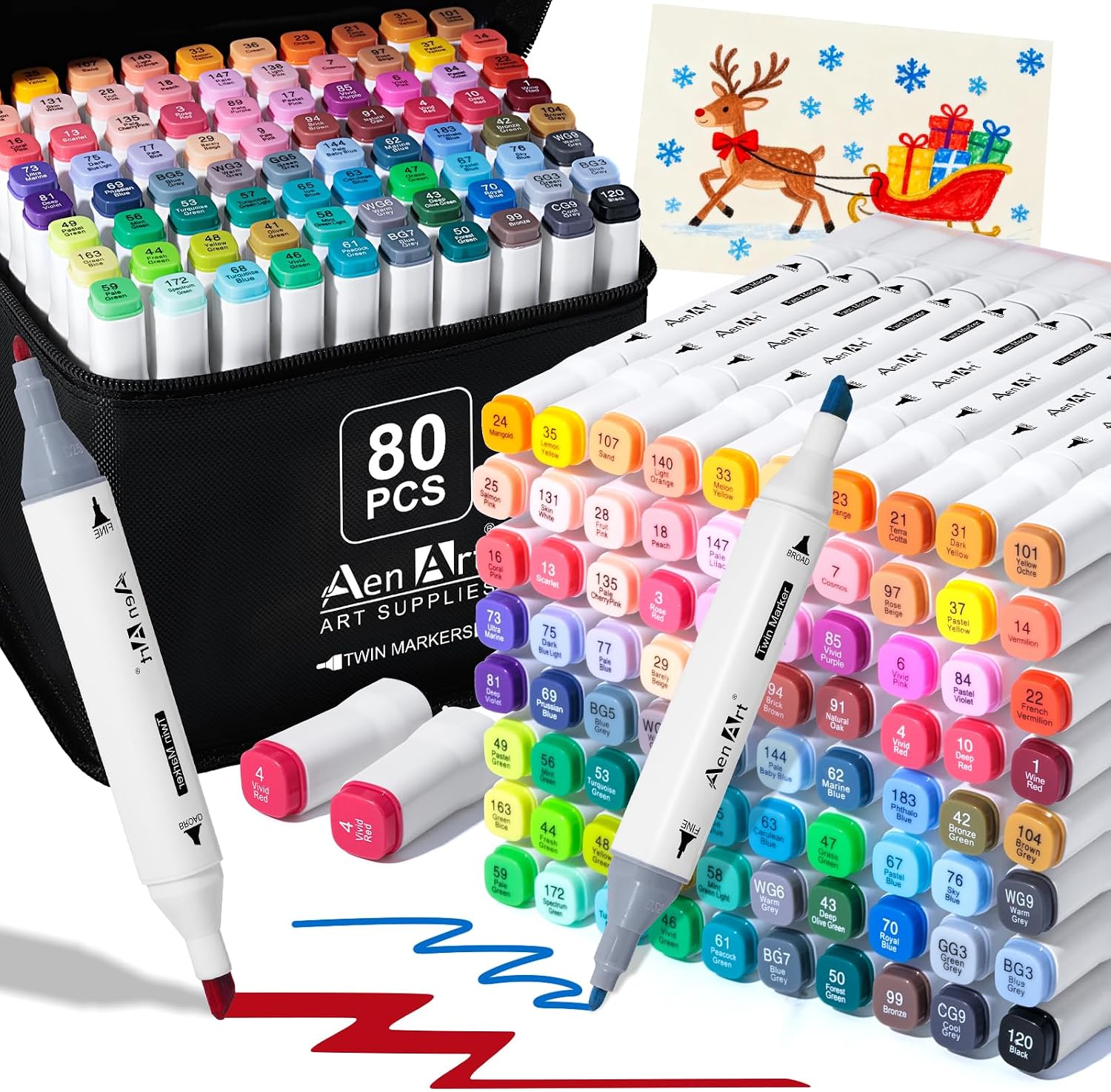 Aen Art 80-Piece Alcohol Markers - Hình 9