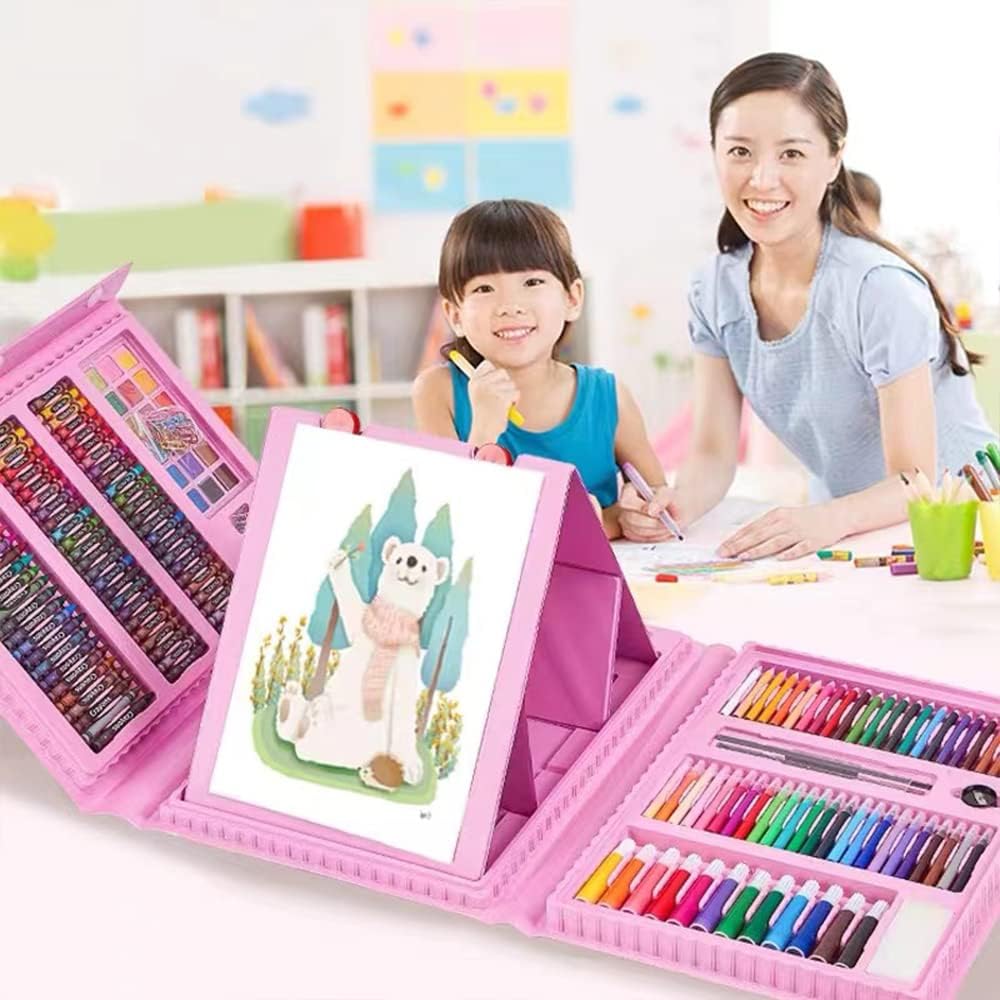 DLUCKY 208 PCS Art Supplies Drawing Art Kit Adults for Kids Art Set,Pink - Image 6